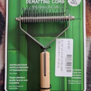 PEIGNE A DEMELER DOUBLE 13/25 DENTS BAMBOO GROOM