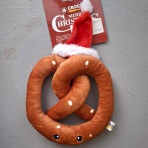 Peluche Bretzel de noel avec bonnet