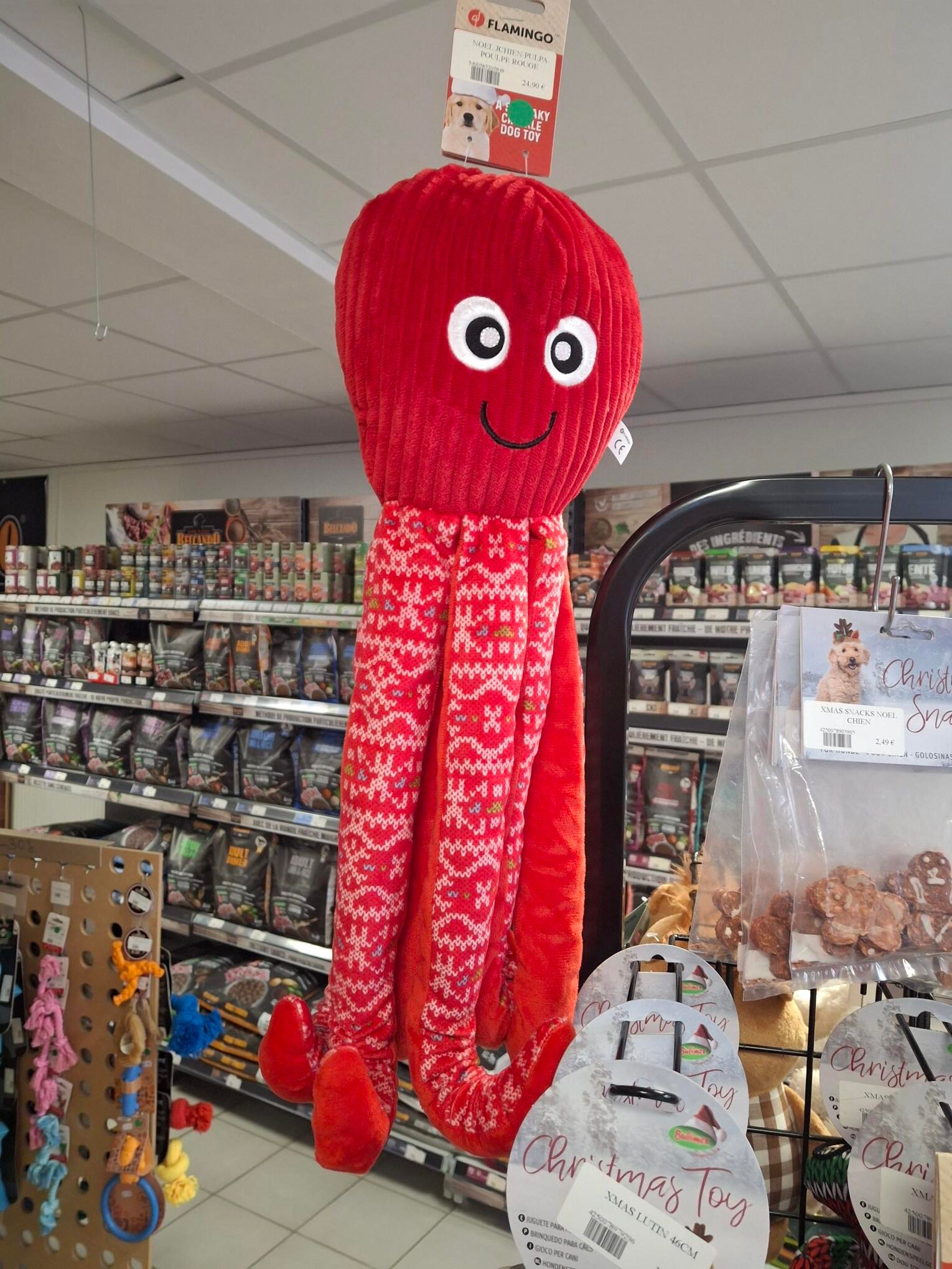 Peluche Poulpe rouge