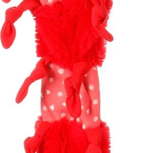 Chenille tissu rouge