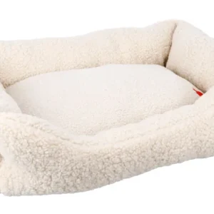 Panier rectangle beige coeur 65cm