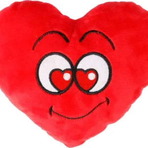 Coeur velours/tissu rouge